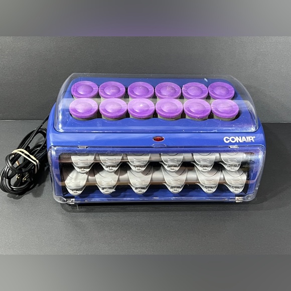 Conair Curl Innovation HS33R 12 Jumbo 1.5 inch Hot Rollers Clips Curlers WORKS - Picture 1 of 16